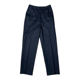 Vintage Evan Picone Wool Pants Made in USA Size 6 Dark Gray Slacks
